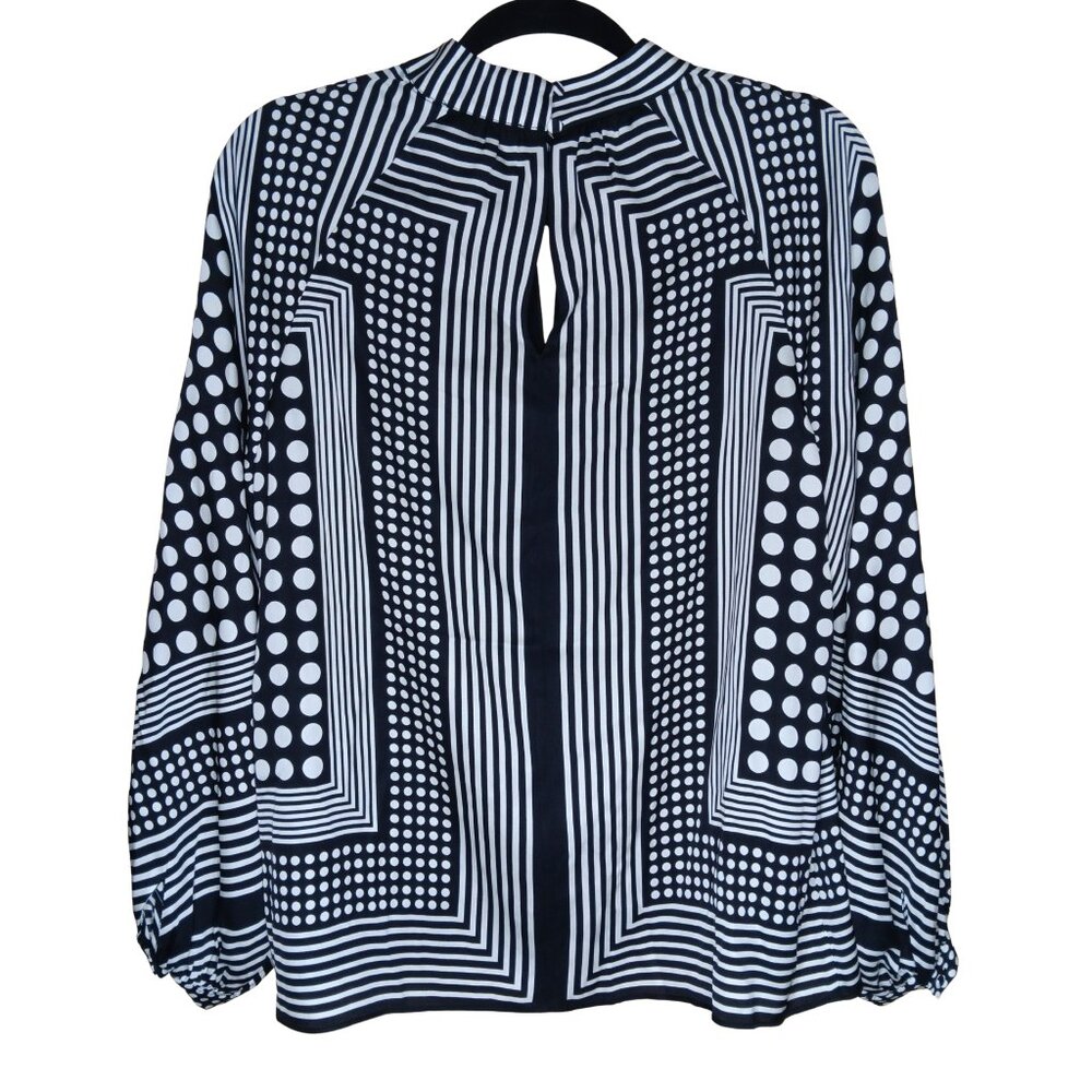 Elie Tahari The Olivia Silk-Blend Blouse NWT - Flaw - Picture 5 of 10